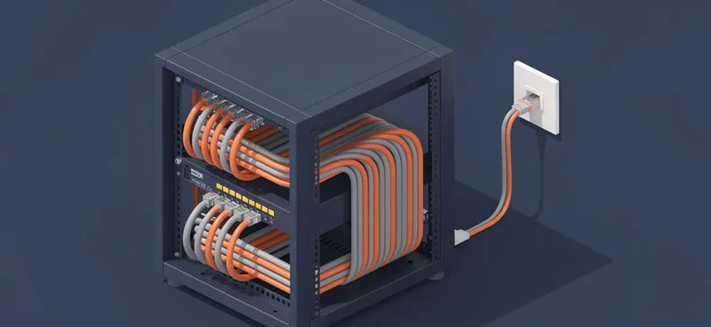 Network rack with organized cabling