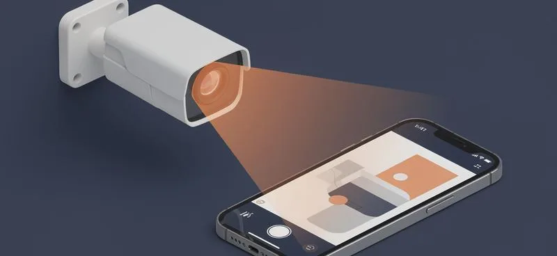 Security camera streaming to a phone